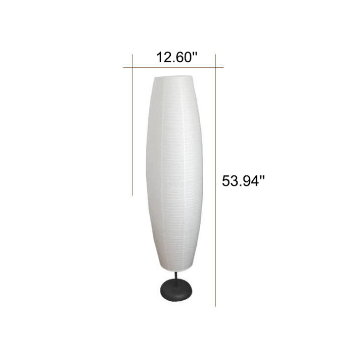 Nordischer minimalistischer Reispapier-Säulen-Stehlampe mit 2 Lichtern 