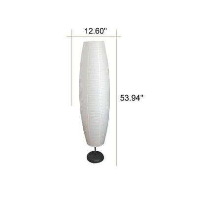 Nordic Minimalist Rice Paper Column 2-Light Standing Floor Lamp
