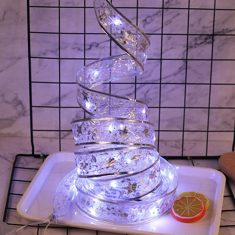 Weihnachtsbaum Dekoration Band Geschenk LED Lichterkette 