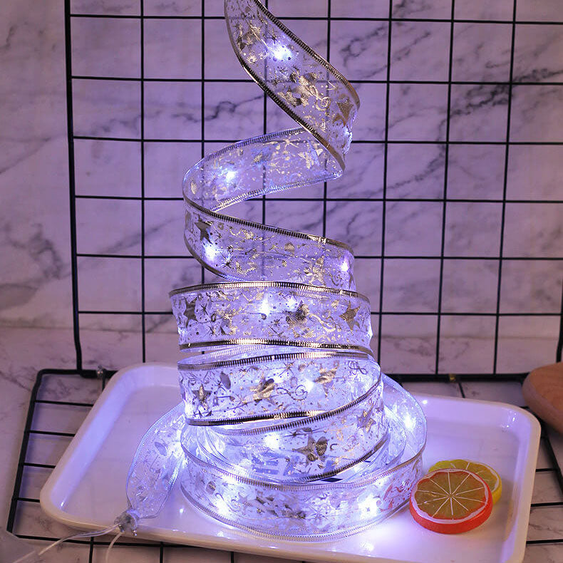 Weihnachtsbaum-Dekorations-Band-Geschenk-LED-Schnur-Lichter 