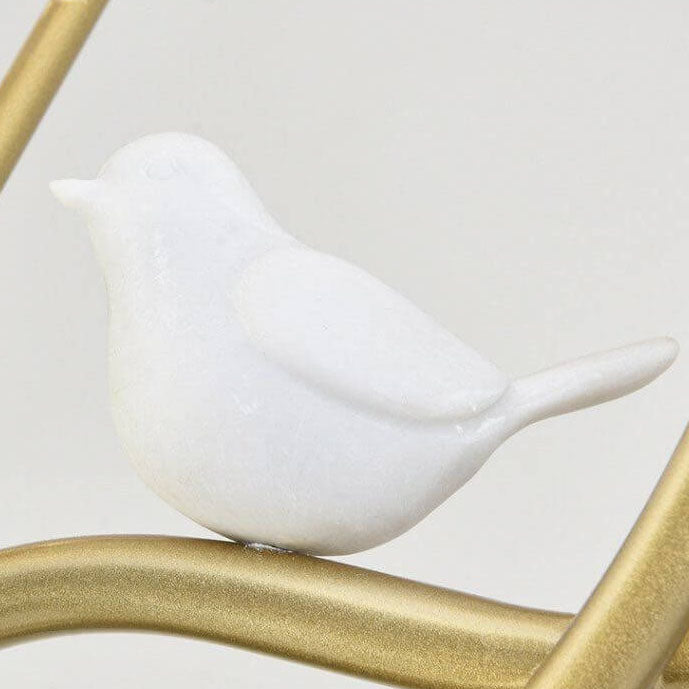 Nordische Metallrunde Vogelzweig 9-Licht Kronleuchter 
