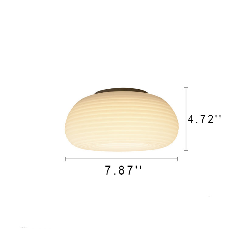 Minimalist Round Globe PE Material LED Flush Mount Ceiling Light