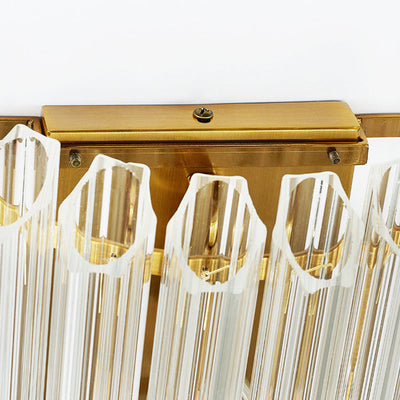 Moderne Glasquadrat-Säule 1-Licht Luxus Wandleuchte Lampe 