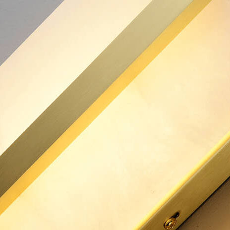 Lampe murale à LED 1 lumière en laiton carré en marbre chinois de luxe 