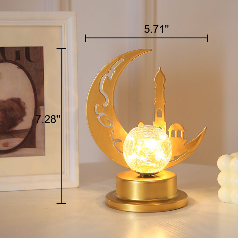 Muslim Eid Moon Castle LED Night Light Decorative Table Lamp