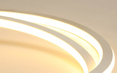 Nordische, minimalistische Doppelkreis-LED-Deckenleuchte zur bündigen Montage 