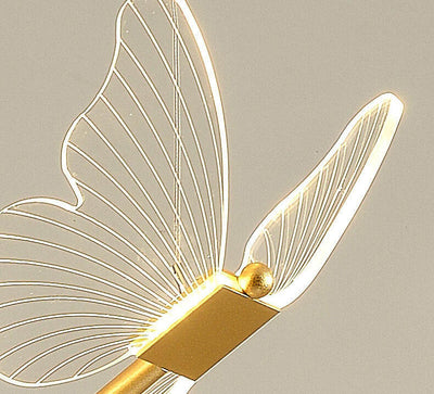 Minimalistische Acryl-Schmetterlings-LED-Pendelleuchte 