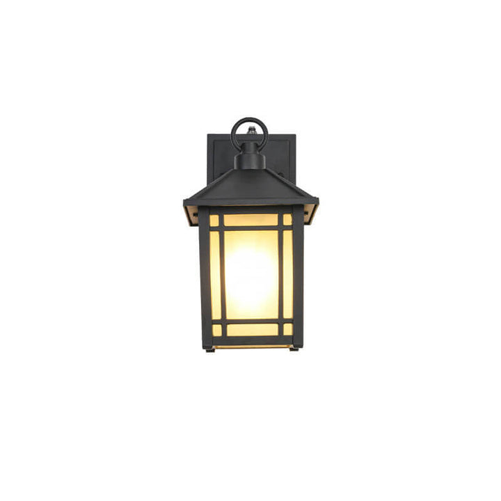 Lámpara de Aplique de Pared Impermeable para Exteriores de 1 Luz con Farol Cuadrado Simple 