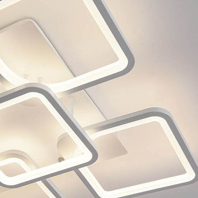 Minimalist Square Combination Acrylic LED Flush Mount Ceiling Light