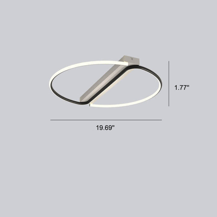 Luz de techo LED empotrada redonda minimalista en blanco y negro 