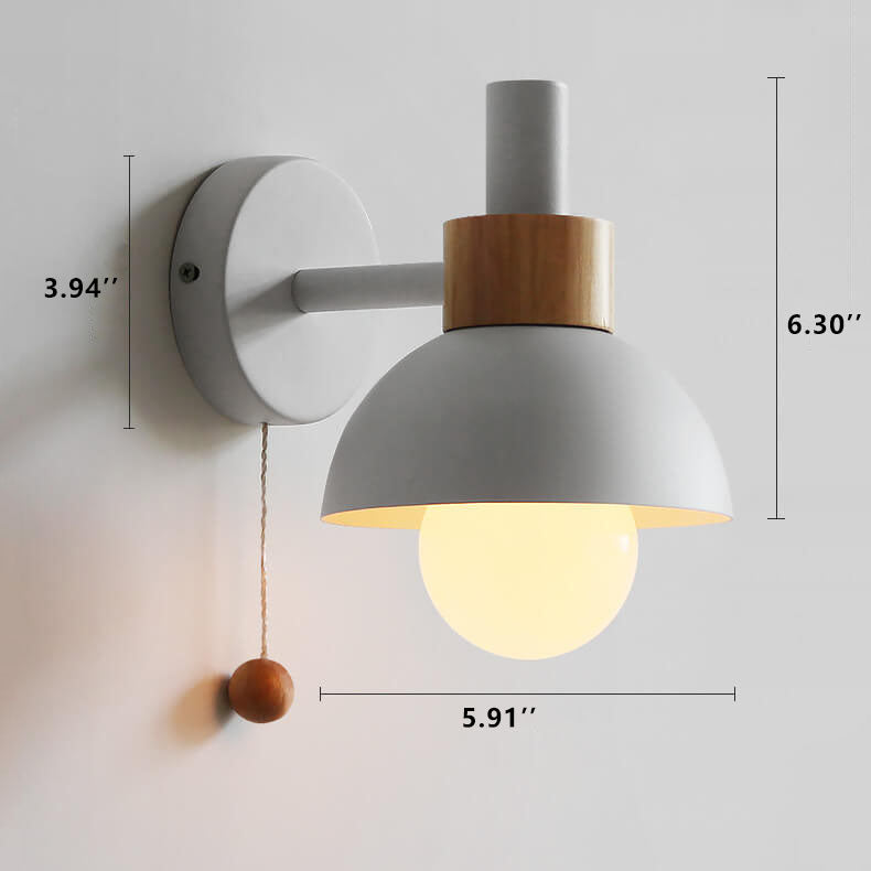 Nordic Macaron Globe 1-Light Wall Sconce Lamp