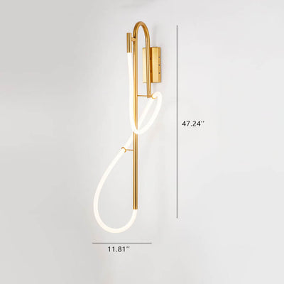 Post-modern Long Curve 1-Light LED Wall Sconce Lamp