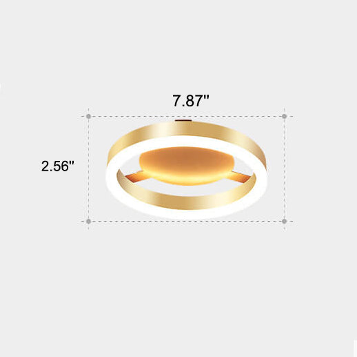 Plafonnier LED moderne carré et rond semi-encastré 