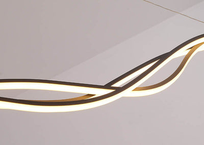 Nordic Long Curved Line LED Art Kronleuchter 
