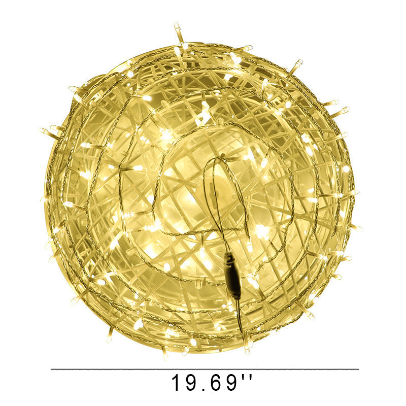 Boule enchevêtrée LED extérieure étanche décorative pour jardin 