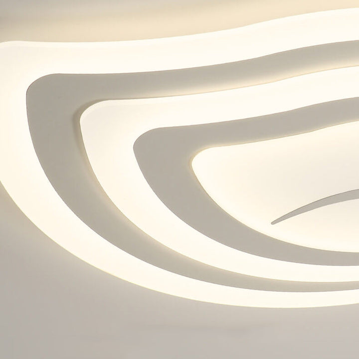 Plafonnier à LED en acrylique en forme de feuille créative 