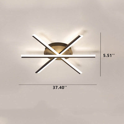 Nordic Creative Line 1-Light LED Semi-Flush Mount Ceiling Light