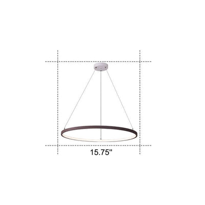 Nordic Minimalist Art Circle Alloy LED Chandelier