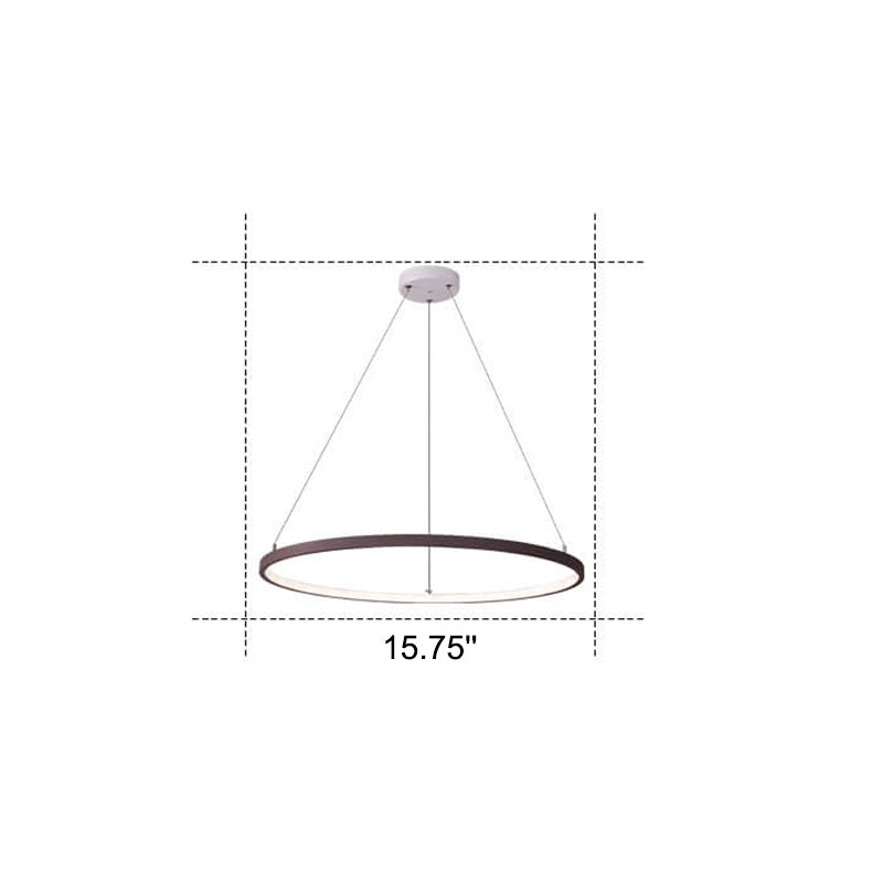 Nordic Minimalist Art Circle Alloy LED Chandelier