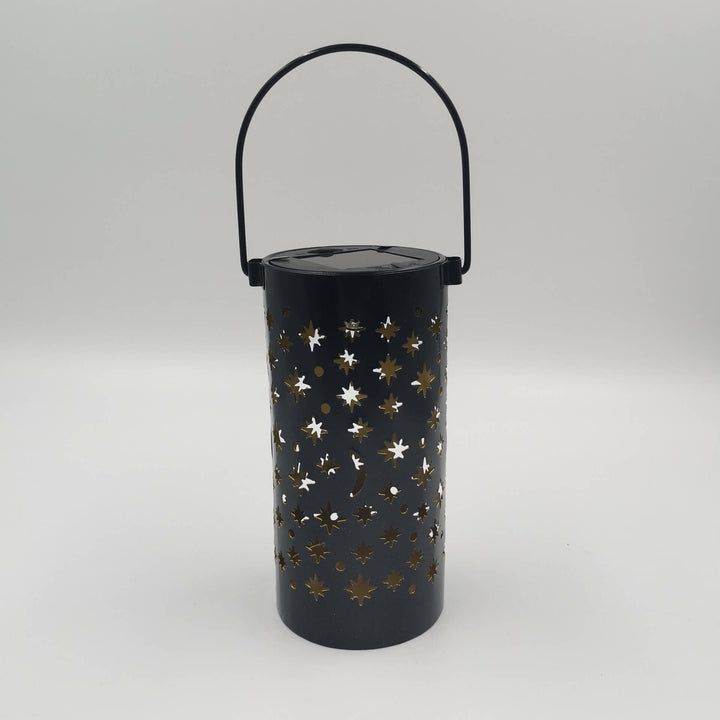 Farol de Hierro Solar Estrella Luna LED Exterior Impermeable para Jardín de Césped 