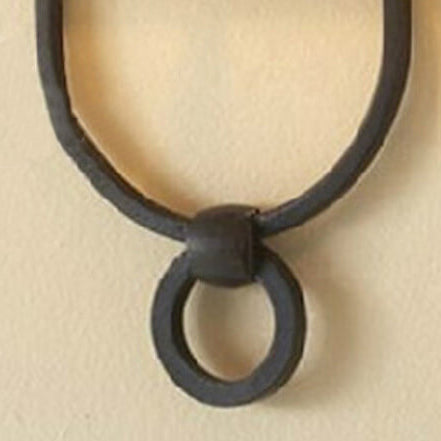 Retro Industrial Fabric Iron Ring 1-Light Wall Sconce Lamp