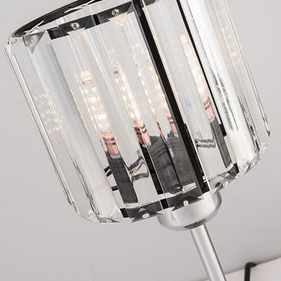 Moderner minimalistischer Glassäulen-Schirm 1-Licht Tischlampe 