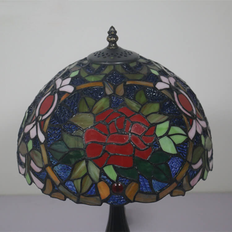 Lámpara de mesa Tiffany European Blooming Flower de 1 luz 
