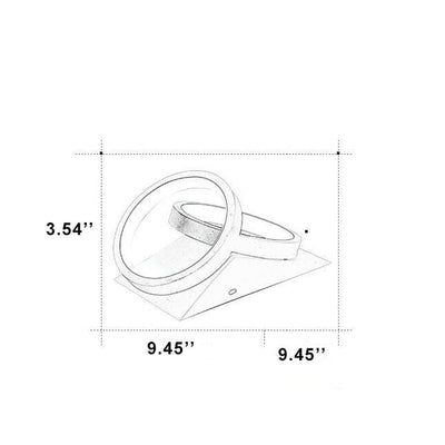 Modern Minimalist Circle 2-Light LED Semi-Flush Mount Ceiling Light