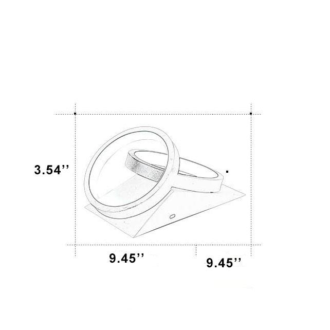 Modern Minimalist Circle 2-Light LED Semi-Flush Mount Ceiling Light