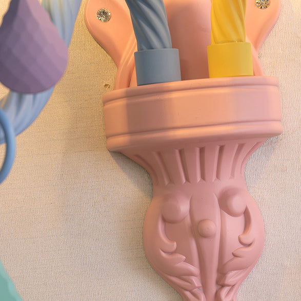 Creative Macaron Candelabra Applique murale à 2 lumières 