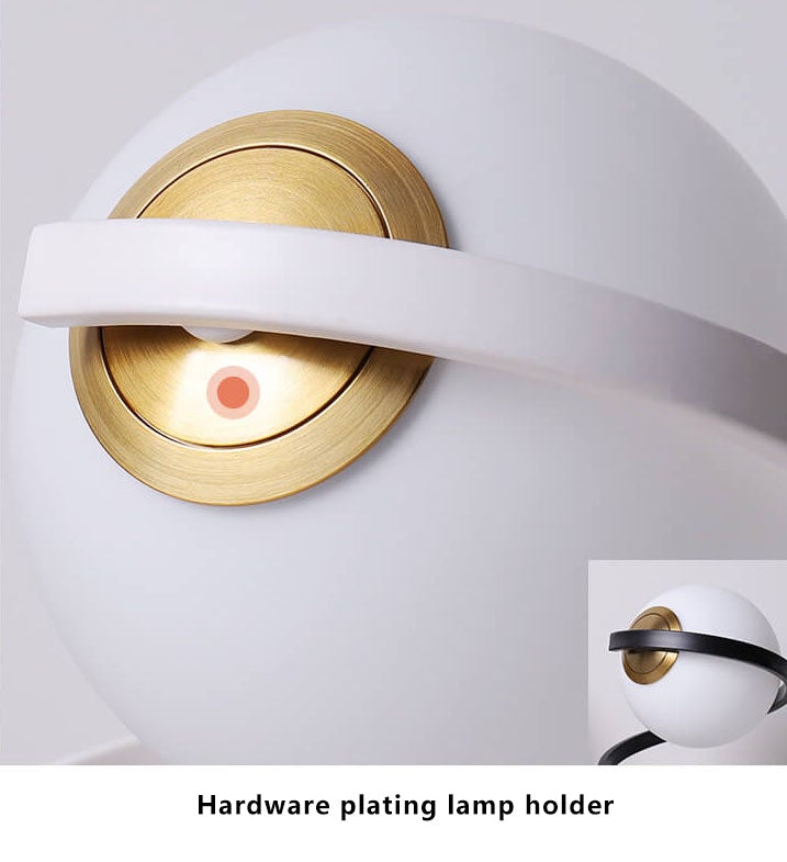 Modern Milky White Glass Spiral 1-Light LED Table Lamp