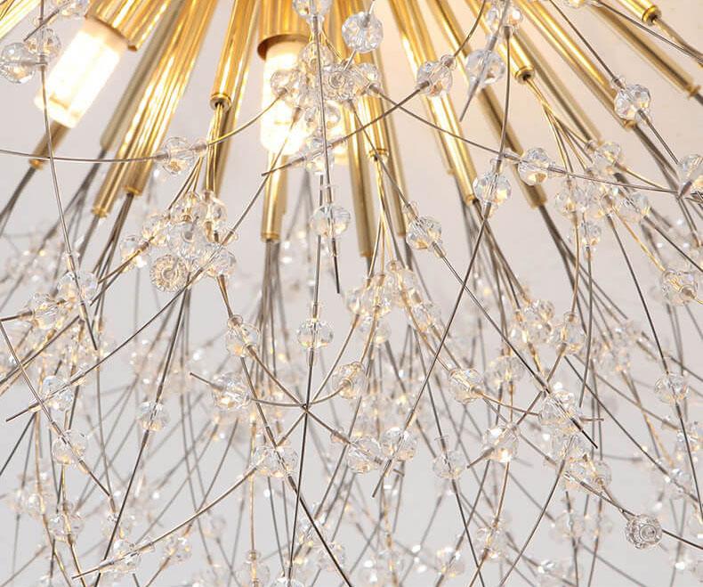 Modern Creative Dandelion Crystal 5/6/8 Light Semi-Flush Mount Ceiling Light