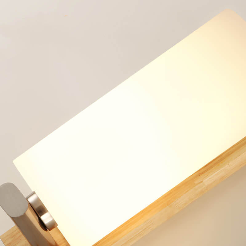 Nordic Wooden Glass Cylindrical 1-Light Wall Sconce Lamp