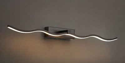 Modern Waves 1-Light LED Mirror Front Wall Sconce Lamp