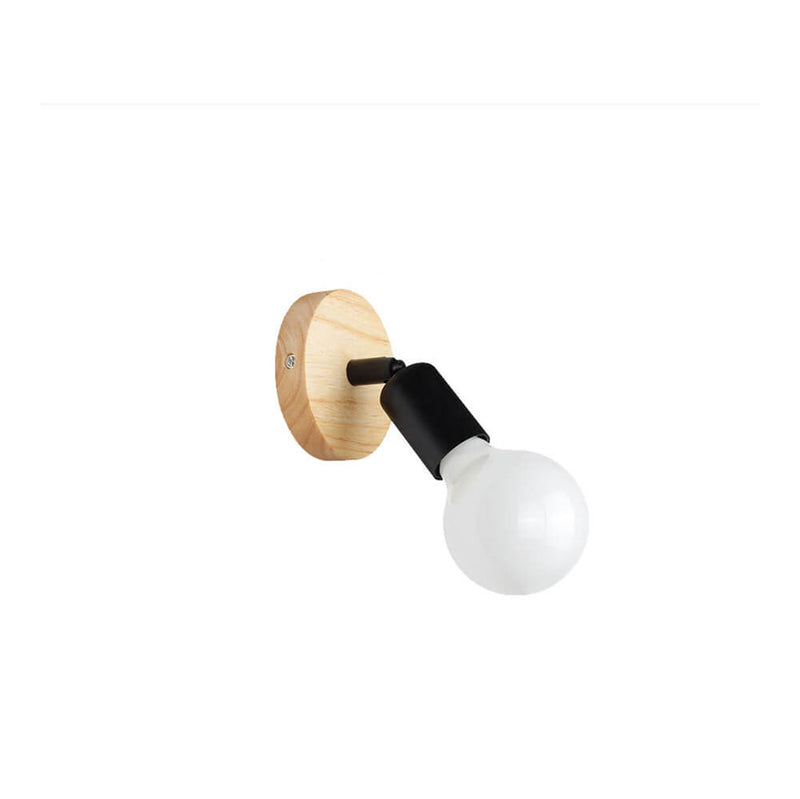 Nordic Minimalist Log Spotlight 1-Light Wall Sconce Lamp