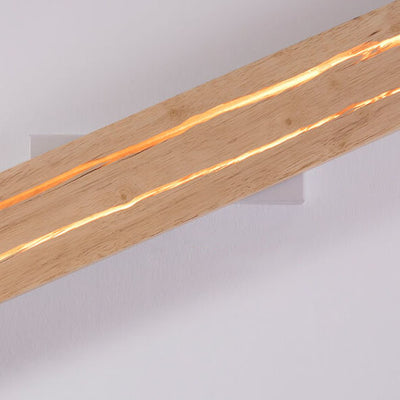 مصباح حائط LED مستطيل خشبي حديث بإبداع 