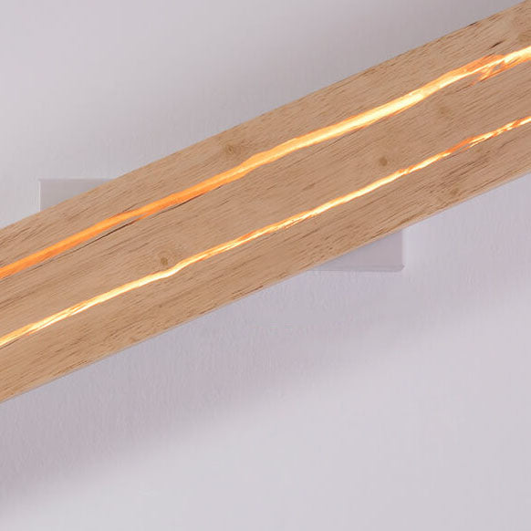 Moderne kreative Crackle Wood rechteckige LED-Wandleuchte 