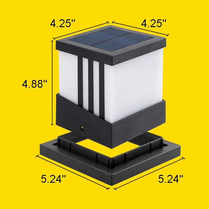 Solar Square Post Cap Light LED Outdoor Waterproof Post Light