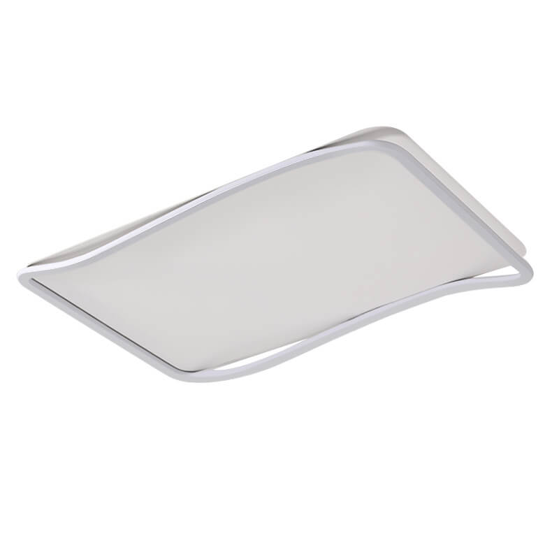 Minimalist Rectangular Aluminum LED Flush Mount Ceiling Light