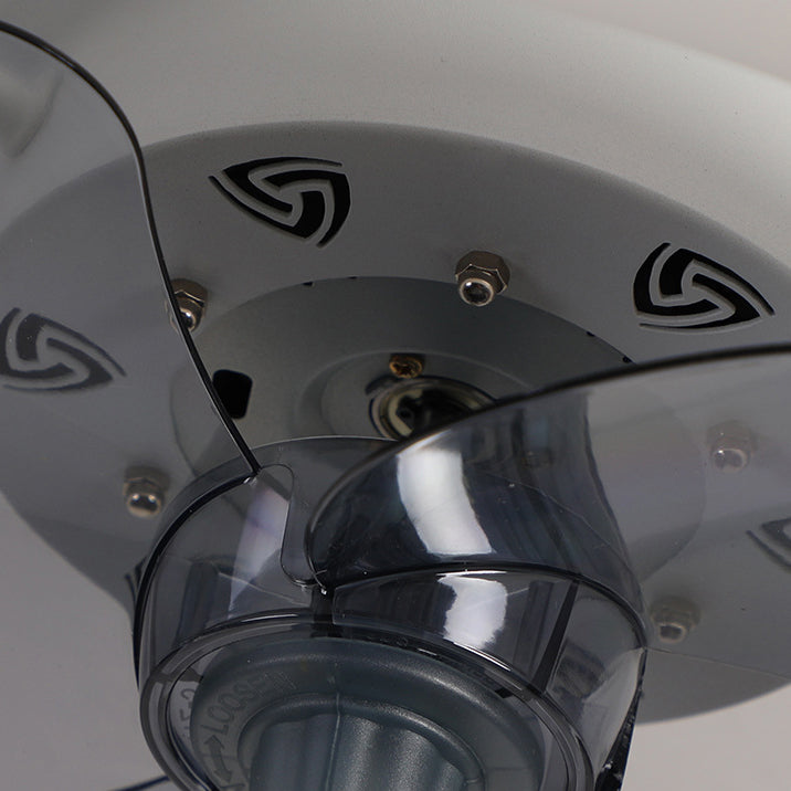 Moderner Kreativkreis LED Semi-Flush Mount Deckenventilator Licht 