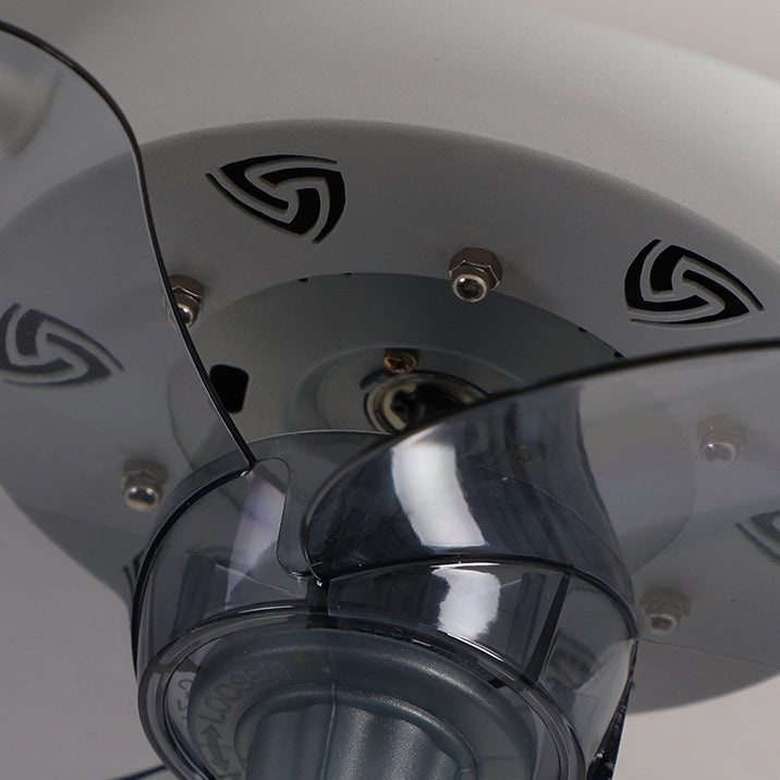 Modern Creative Circle LED Semi-Flush Mount Ceiling Fan Light