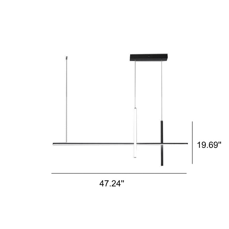 Candelabro LED de Línea Larga Minimalista Moderna 
