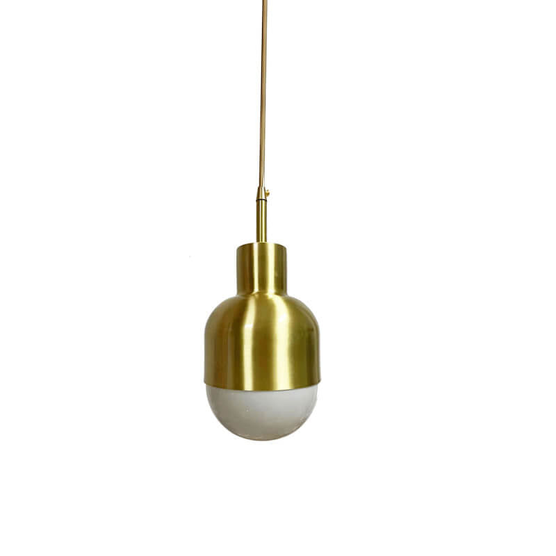 Nordische ovale Kuppel Messing 1-Licht Pendelleuchte 