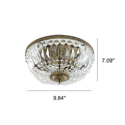 Vintage Round Crystal 4/6 Light Flush Mount Ceiling Light
