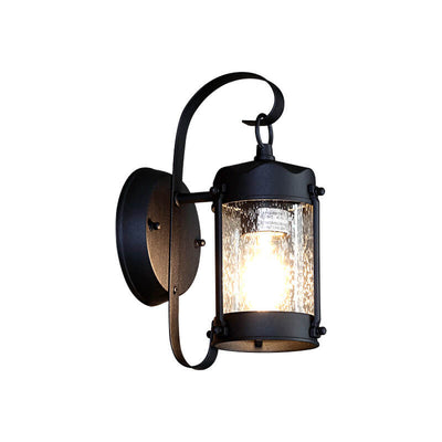 Retro Aged Lantern Outdoor Waterproof 1-Light Wall Sconce Lamp