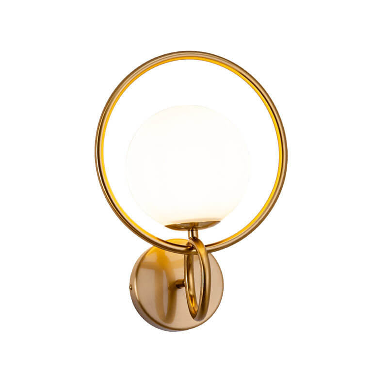 Lampe murale à une lumière avec abat-jour globe circulaire créatif moderne 