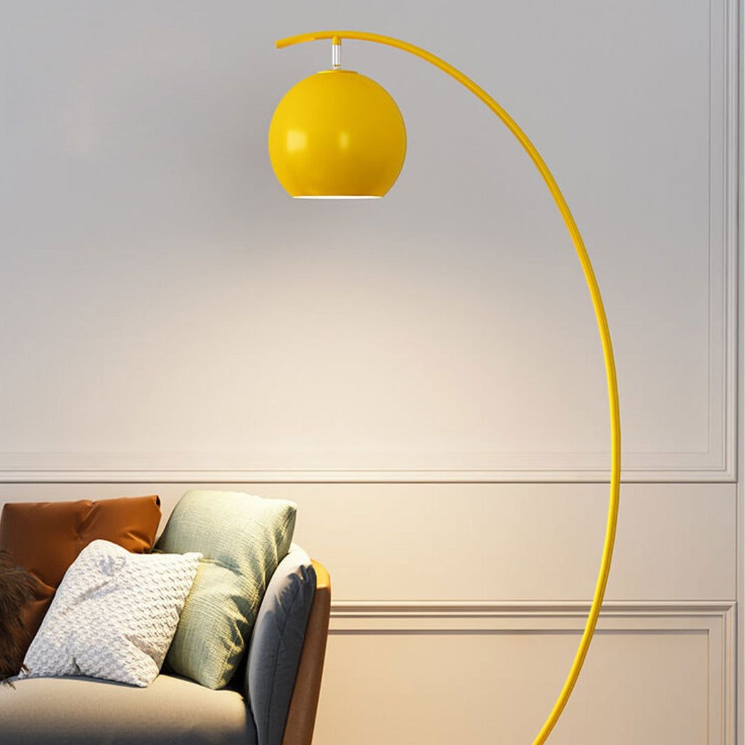 Nordic Minimalist Curved Line Dome 1-Light Standing Floor Lamp