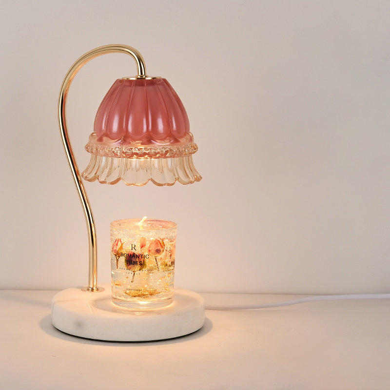Kreatives Maiglöckchen-Design mit Kerze LED schmelzendes Wachs Tischlampe 