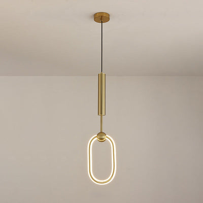 Nordic Luxury Gold Circle Ring LED Pendant Light