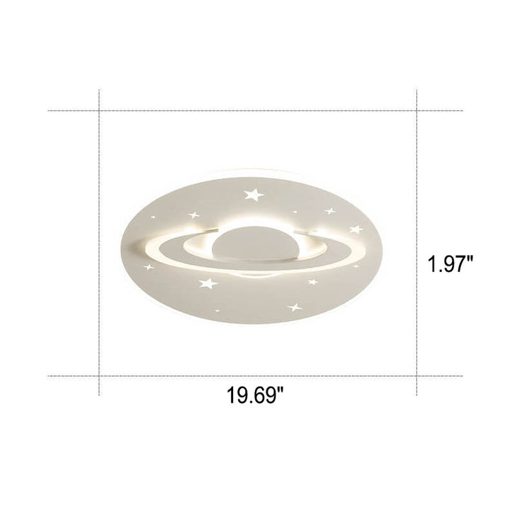 Creative Cartoon Planet Star LED Round Flush Mount Ceiling Light